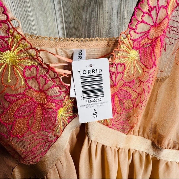Torrid Embroidered Baby Doll Chemise - Picture 3 of 5
